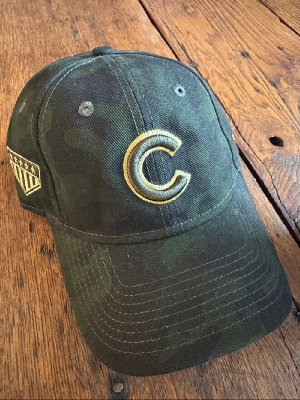Chicago cubs Logo Camouflage Baseball Cap - Green